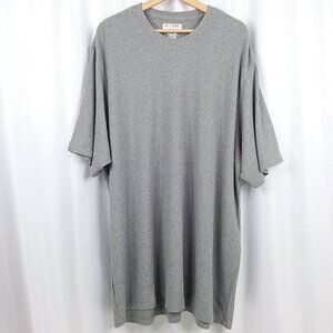 Natural Identity Ribbed Short Sleeve T-Shirt Men's Size 3XLT 3XL Tall Gray